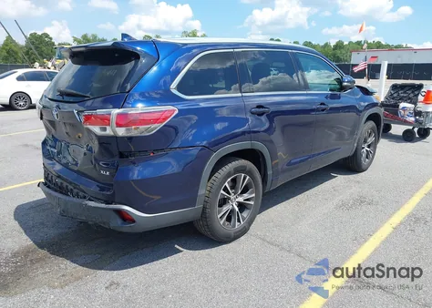 2016 Toyota Highlander Xle V6 from USA, damaged, VIN 5TDKKRFH4GS175976